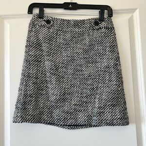 Ann Taylor Loft tweed grey skirt